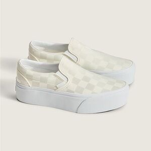 Vans Classic Slip-On checkerboard White Mens6.5 Women’s 8 mens7.5 women’s 9